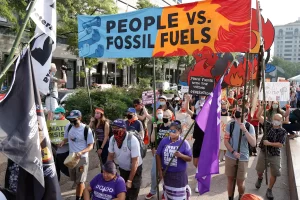 climate activists' march