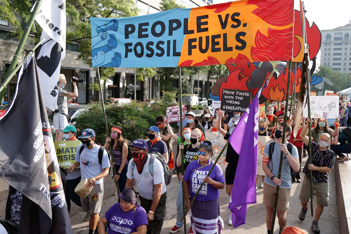 climate activists' march